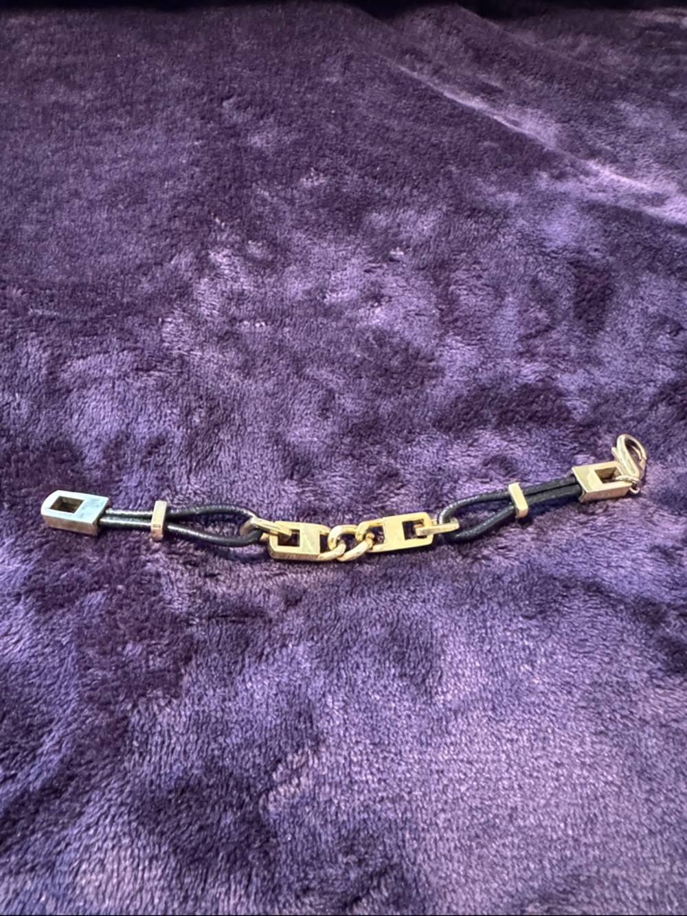 Gold and Black Chain-Link Bracelet - Women Accessories